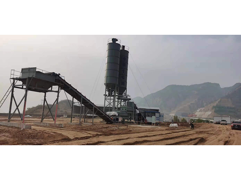 WDJ800型疊加式二次攪拌水穩(wěn)拌合站配立式水泥倉(cāng)