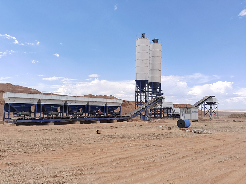 WDJ700型疊加式二次攪拌水穩(wěn)拌合站配立式水泥倉(cāng)