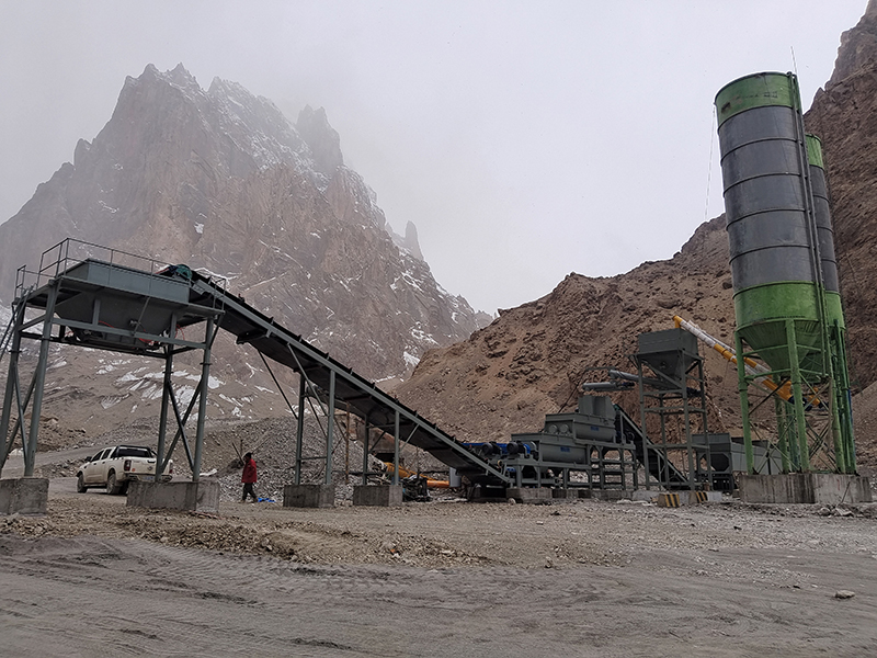 WDJ600型穩(wěn)定土拌合站配水泥二次計(jì)量過渡倉