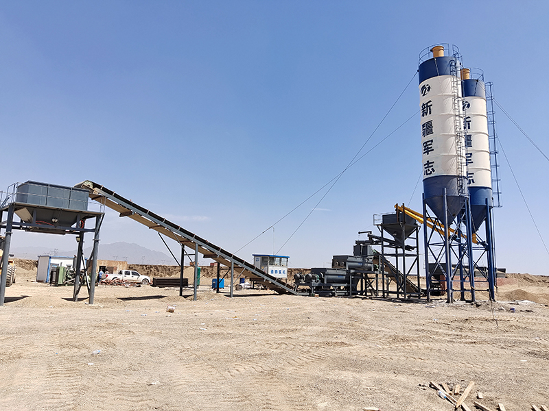 WDJ800型穩(wěn)定土拌合站配水泥二次計(jì)量過渡倉