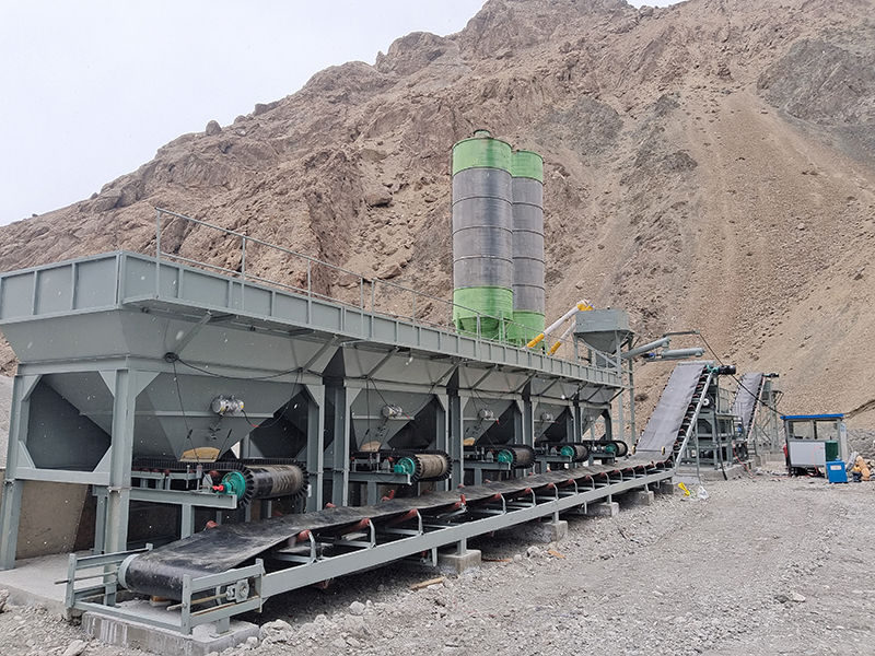 WDJ600型穩(wěn)定土拌和站配水泥二次計(jì)量過渡倉