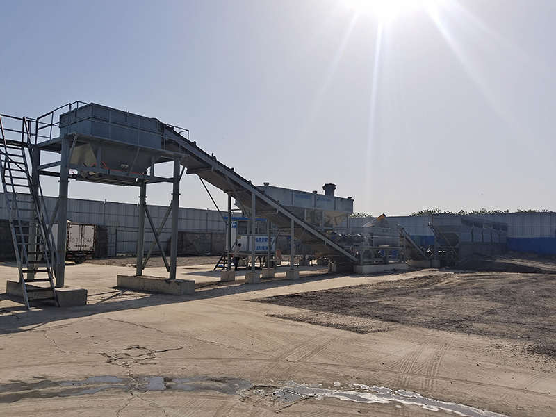 WDJ500型水穩(wěn)拌合站配臥式倉(cāng)