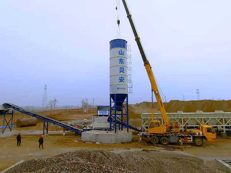 WDJ600型跨騎式水穩(wěn)拌合站配立式倉