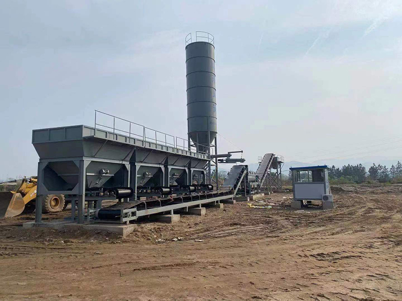 WDJ400型水穩(wěn)拌和站配立式倉