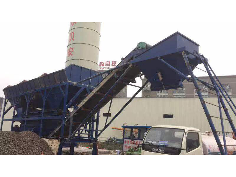 WDJ600型免基礎(chǔ)穩(wěn)定土拌合站配立式水泥倉